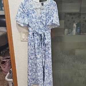 Floral Blue Dress